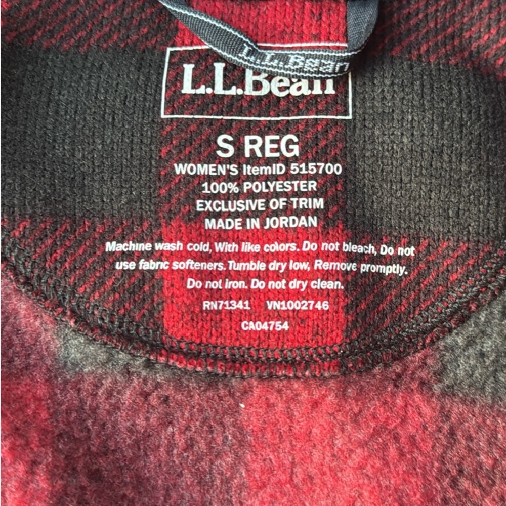women’s LL Bean Buffalo plaid vest.